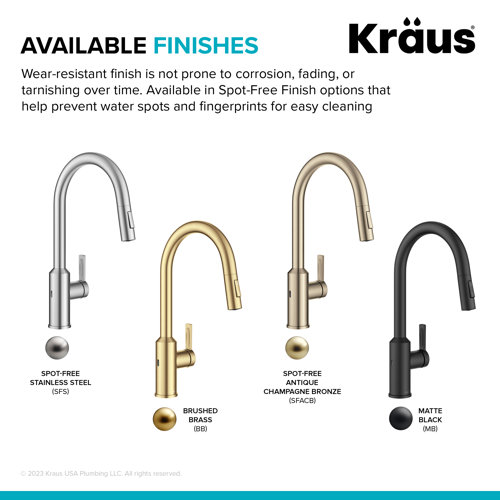 KRAUS Oletto Touchless Sensor PullDown Single Handle Kitchen Faucet